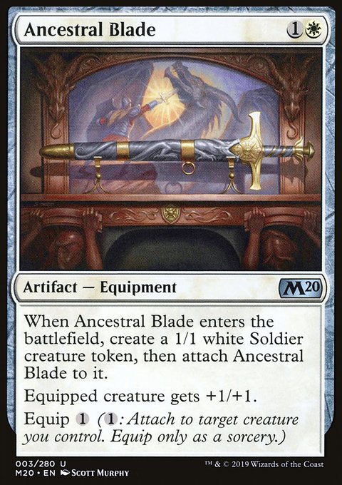 Ancestral Blade, Core Set 2020 #3, Magic: The Gathering card