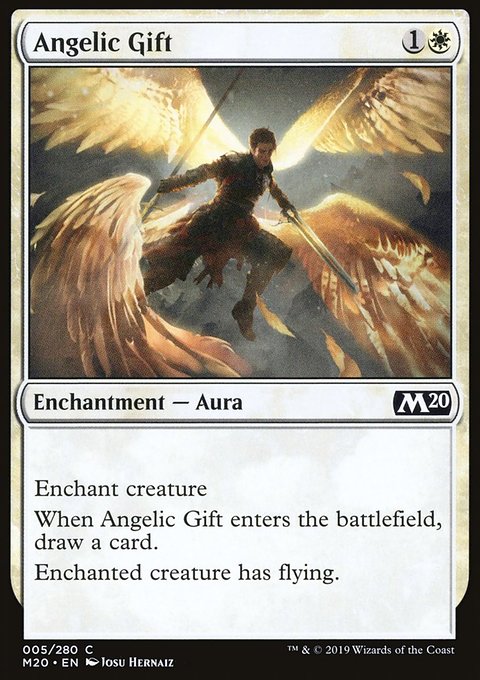 Angelic Gift, Core Set 2020 #5, Magic: The Gathering card