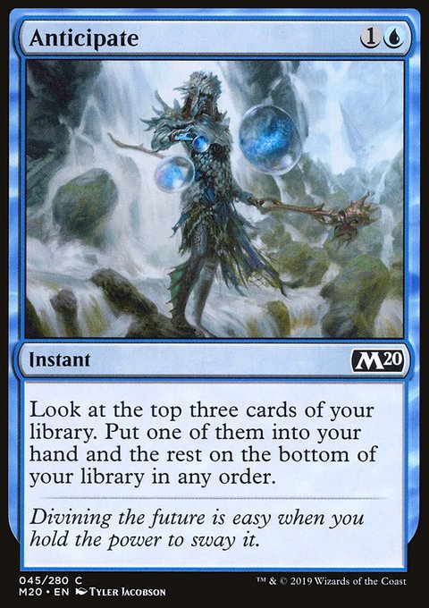 Anticipate, Core Set 2020 #45, Magic: The Gathering card