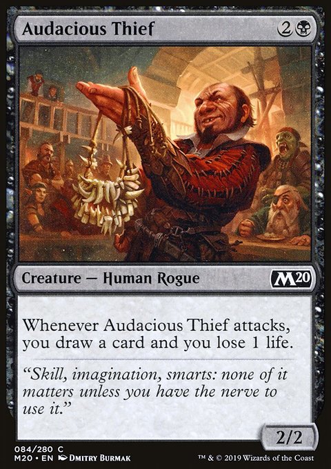 Audacious Thief, Core Set 2020 #84, Magic: The Gathering card