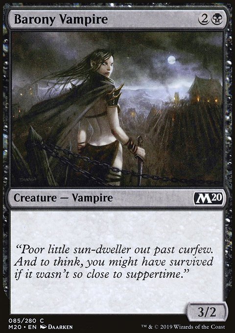 Barony Vampire, Core Set 2020 #85, Magic: The Gathering card