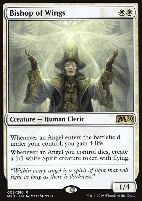 Bishop of Wings, Core Set 2020 #8, Magic: The Gathering card