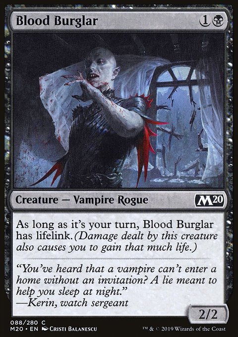 Blood Burglar, Core Set 2020 #88, Magic: The Gathering card