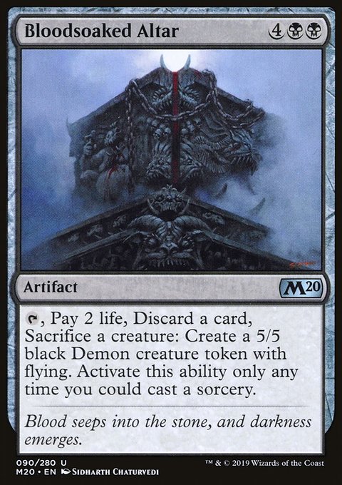 Bloodsoaked Altar, Core Set 2020 #90, Magic: The Gathering card