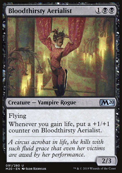 Bloodthirsty Aerialist, Core Set 2020 #91, Magic: The Gathering card