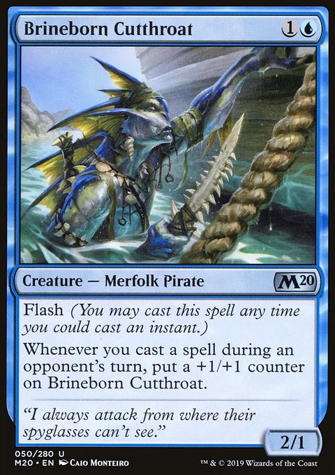 Brineborn Cutthroat, Core Set 2020 #50, Magic: The Gathering card