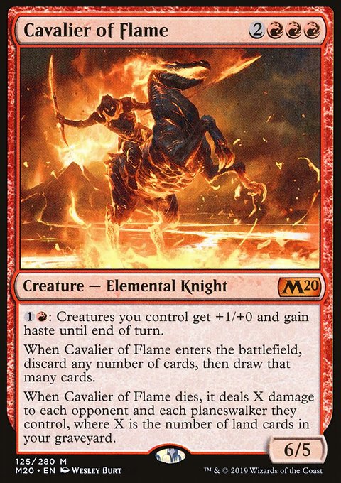 Cavalier of Flame, Core Set 2020 #125, Magic: The Gathering card