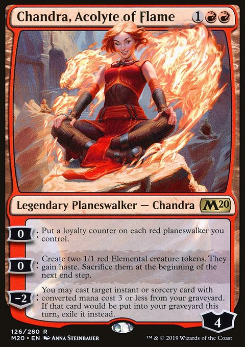 Chandra, Acolyte of Flame, Core Set 2020 #126, Magic: The Gathering card