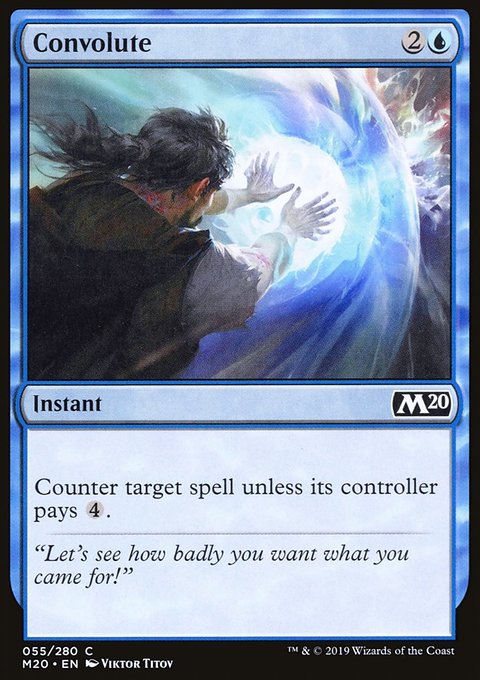 Convolute, Core Set 2020 #55, Magic: The Gathering card