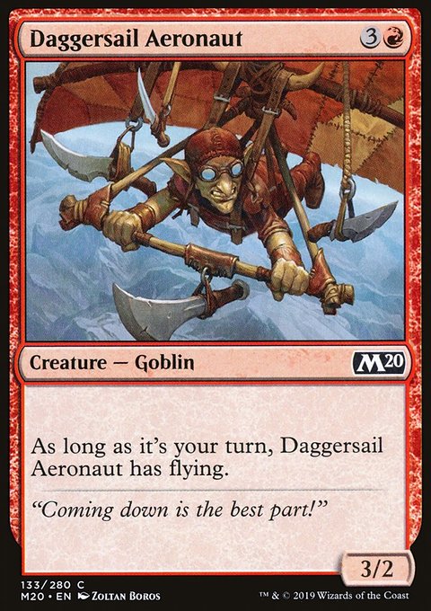 Daggersail Aeronaut, Core Set 2020 #133, Magic: The Gathering card