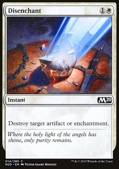 Disenchant, Core Set 2020 #14, Magic: The Gathering card