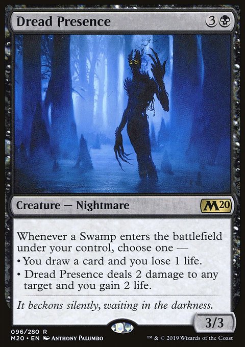Dread Presence, Core Set 2020 #96, Magic: The Gathering card