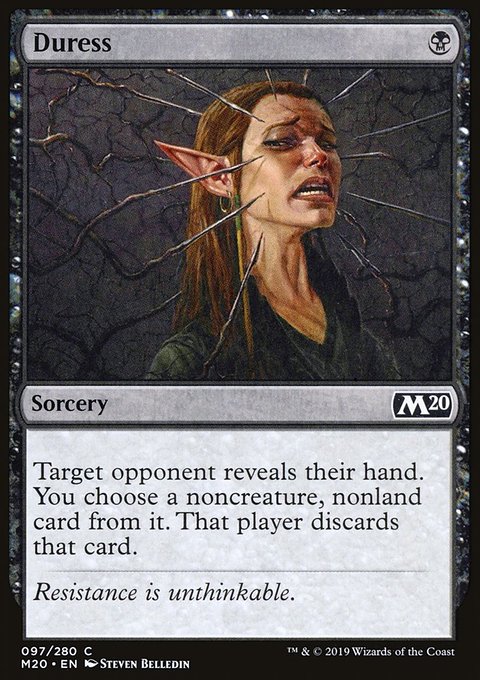 Duress, Core Set 2020 #97, Magic: The Gathering card