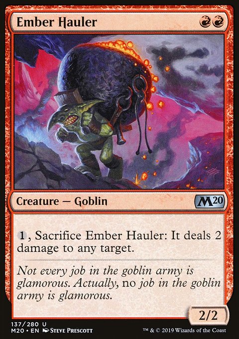 Ember Hauler, Core Set 2020 #137, Magic: The Gathering card