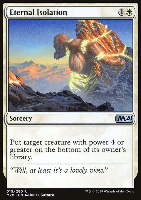 Eternal Isolation, Core Set 2020 #15, Magic: The Gathering card