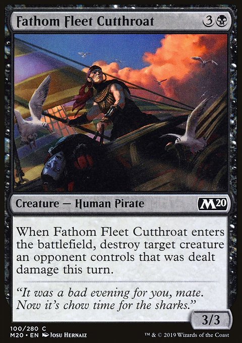 Fathom Fleet Cutthroat, Core Set 2020 #100, Magic: The Gathering card