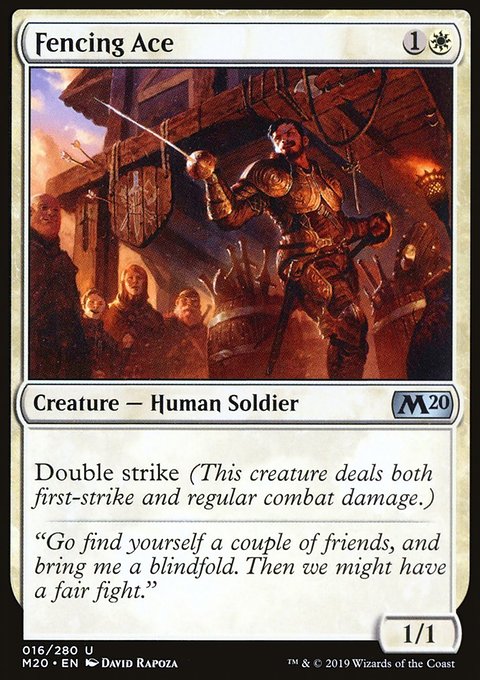 Fencing Ace, Core Set 2020 #16, Magic: The Gathering card