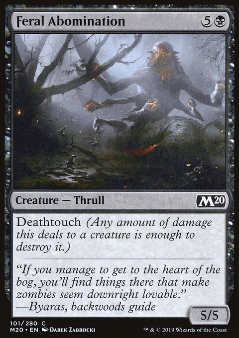 Feral Abomination, Core Set 2020 #101, Magic: The Gathering card