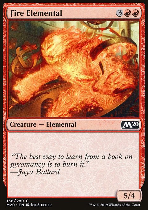 Fire Elemental, Core Set 2020 #138, Magic: The Gathering card