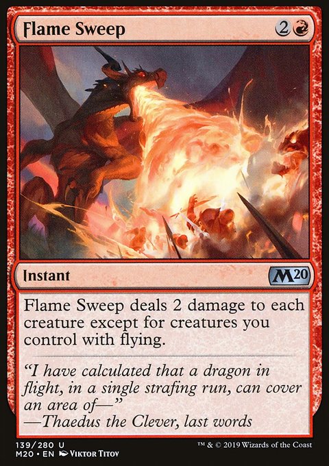 Flame Sweep, Core Set 2020 #139, Magic: The Gathering card