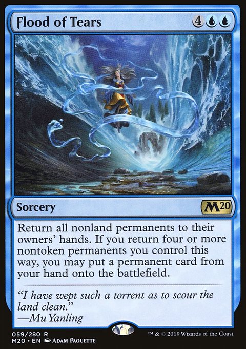 Flood of Tears, Core Set 2020 #59, Magic: The Gathering card