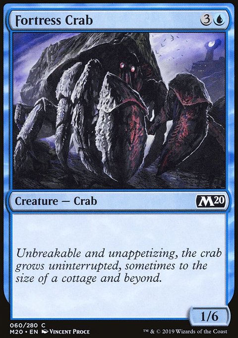 Fortress Crab, Core Set 2020 #60, Magic: The Gathering card