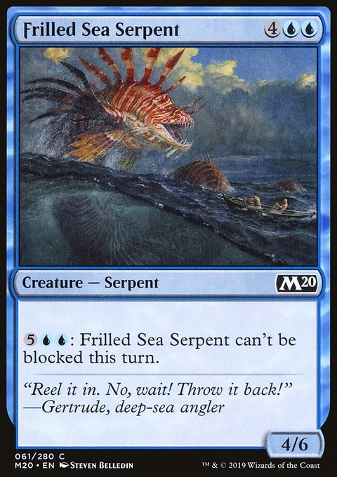 Frilled Sea Serpent, Core Set 2020 #61, Magic: The Gathering card