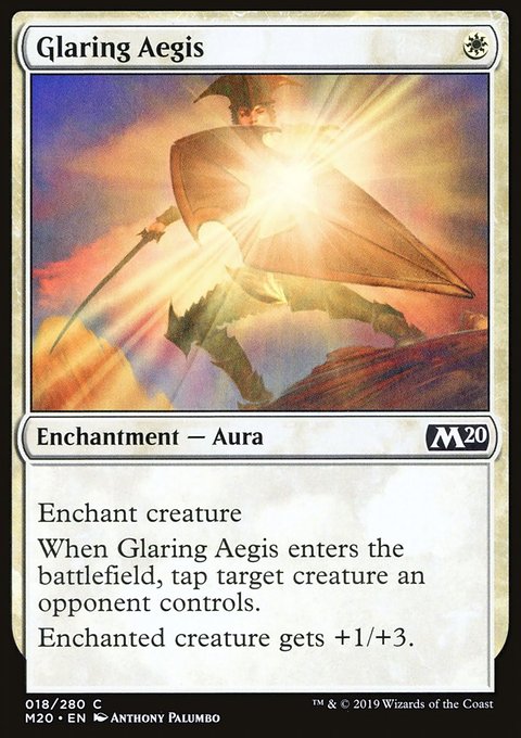 Glaring Aegis, Core Set 2020 #18, Magic: The Gathering card