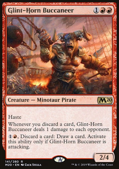 Glint-Horn Buccaneer, Core Set 2020 #141, Magic: The Gathering card