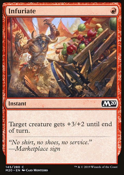 Infuriate, Core Set 2020 #145, Magic: The Gathering card