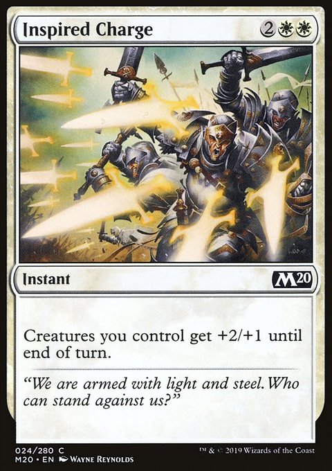 Inspired Charge, Core Set 2020 #24, Magic: The Gathering card