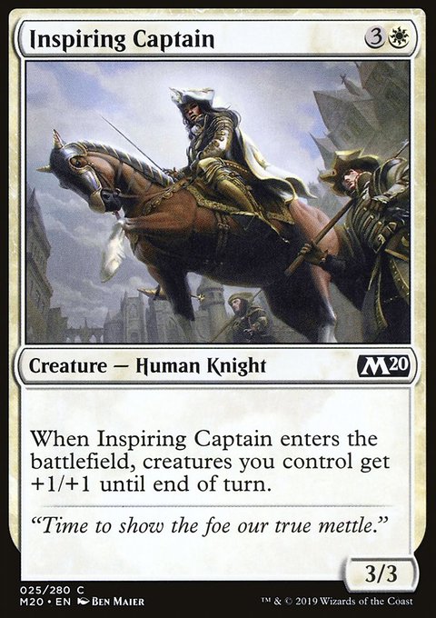 Inspiring Captain, Core Set 2020 #25, Magic: The Gathering card