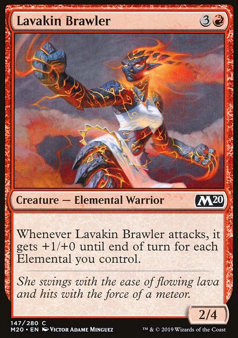 Lavakin Brawler, Core Set 2020 #147, Magic: The Gathering card