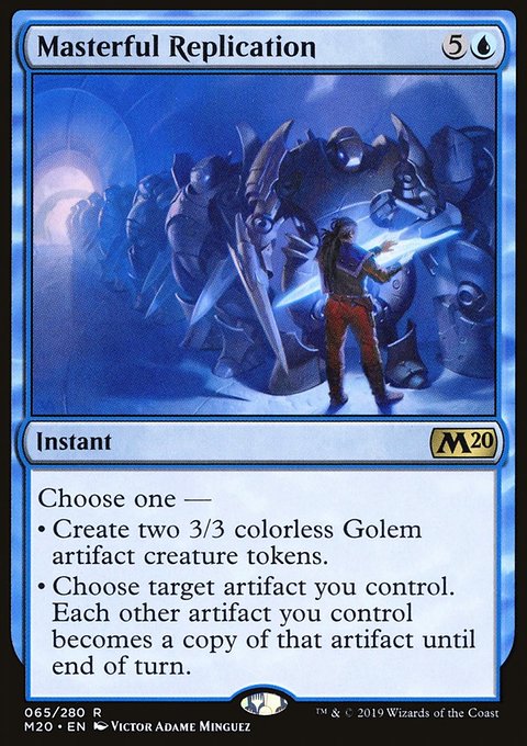 Masterful Replication, Core Set 2020 #65, Magic: The Gathering card