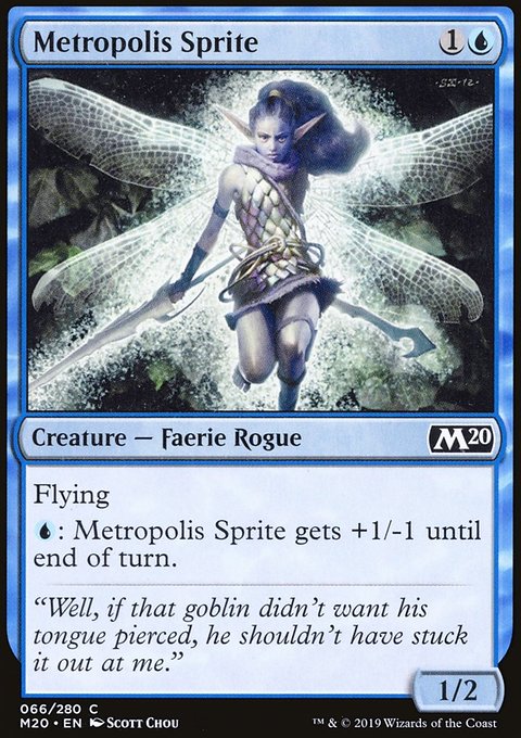 Metropolis Sprite, Core Set 2020 #66, Magic: The Gathering card