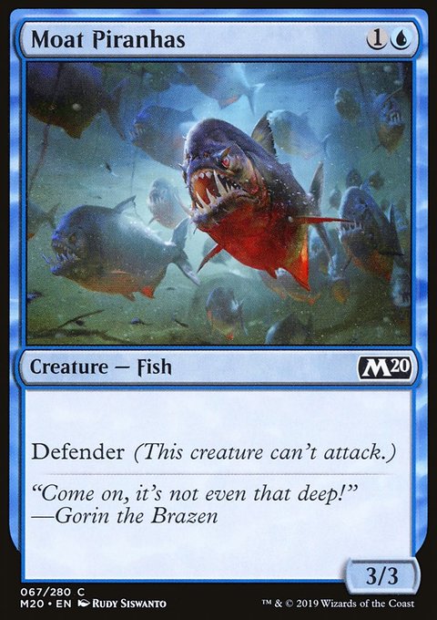 Moat Piranhas, Core Set 2020 #67, Magic: The Gathering card