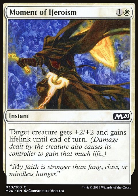 Moment of Heroism, Core Set 2020 #30, Magic: The Gathering card