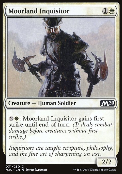 Moorland Inquisitor, Core Set 2020 #31, Magic: The Gathering card