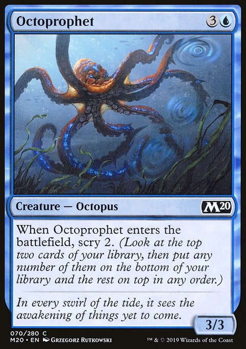 Octoprophet, Core Set 2020 #70, Magic: The Gathering card
