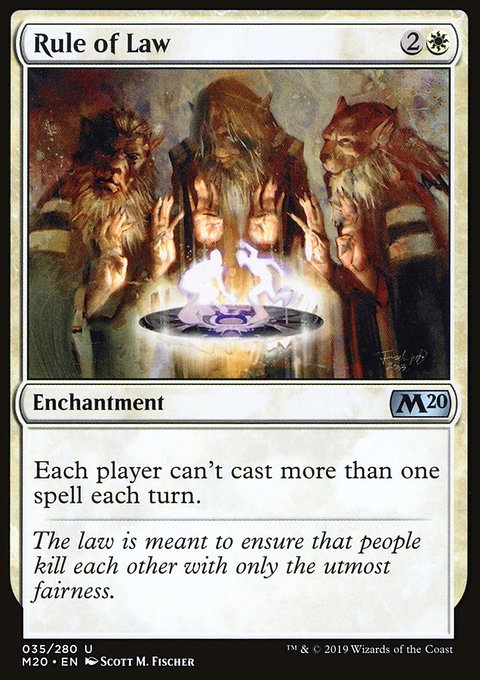 Rule of Law, Core Set 2020 #35, Magic: The Gathering card