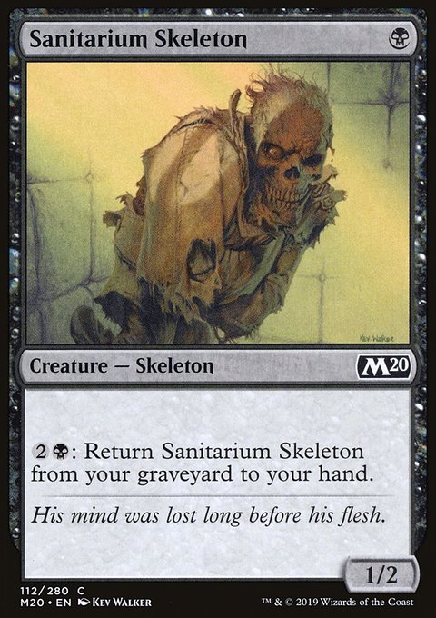Sanitarium Skeleton, Core Set 2020 #112, Magic: The Gathering card