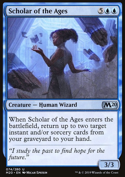 Scholar of the Ages, Core Set 2020 #74, Magic: The Gathering card