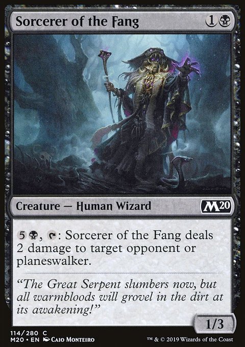 Sorcerer of the Fang, Core Set 2020 #114, Magic: The Gathering card