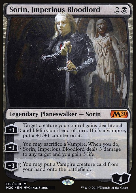 Sorin, Imperious Bloodlord, Core Set 2020 #115, Magic: The Gathering card