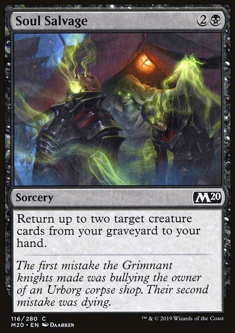 Soul Salvage, Core Set 2020 #116, Magic: The Gathering card
