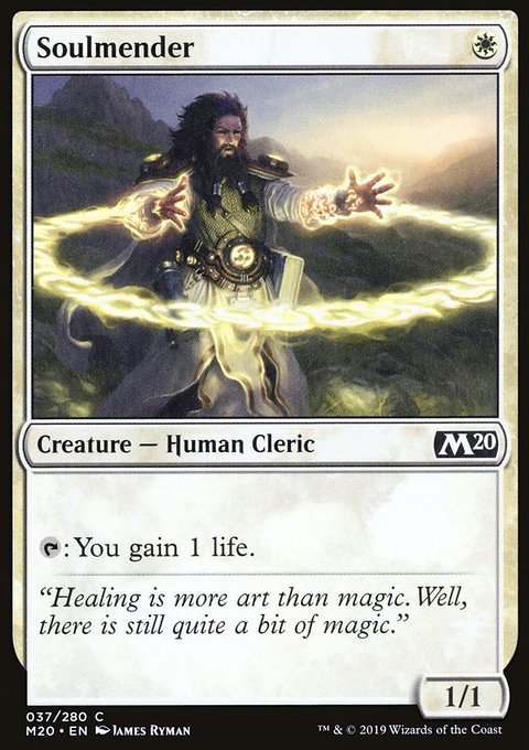 Soulmender, Core Set 2020 #37, Magic: The Gathering card