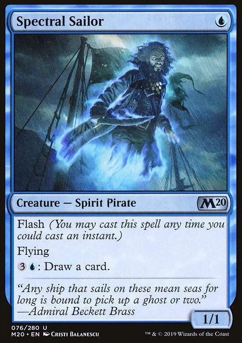 Spectral Sailor, Core Set 2020 #76, Magic: The Gathering card