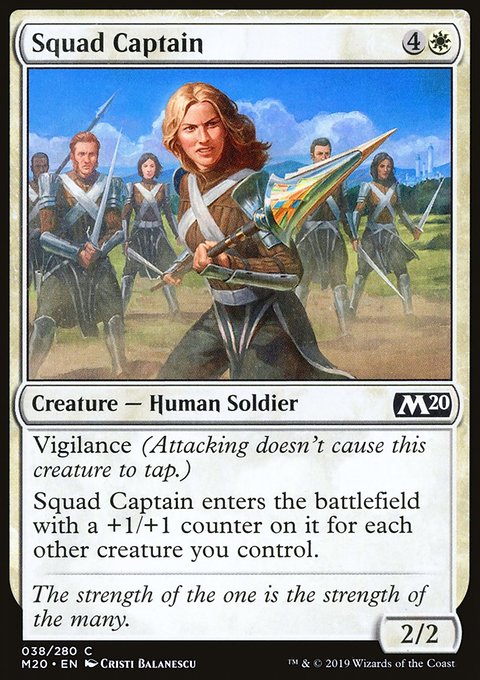 Squad Captain, Core Set 2020 #38, Magic: The Gathering card