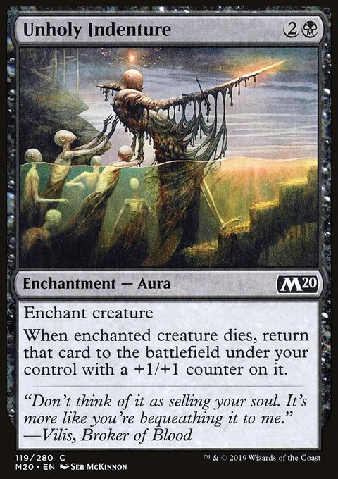 Unholy Indenture, Core Set 2020 #119, Magic: The Gathering card