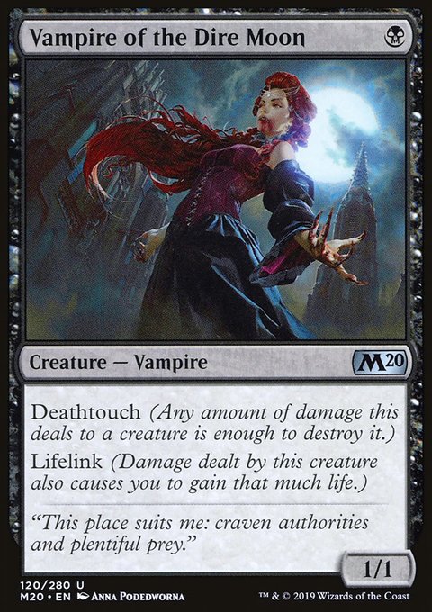 Vampire of the Dire Moon, Core Set 2020 #120, Magic: The Gathering card